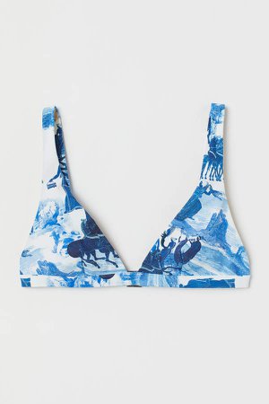 Triangle Bikini Top - Blue