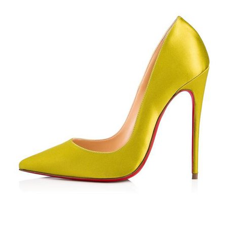 Christian Louboutin Yellow So Kate 120 Bourgeon Satin Classic Stiletto Pointed Toe Heel Pumps Size EU 36.5 (Approx. US 6.5) Regular (M, B) - Tradesy