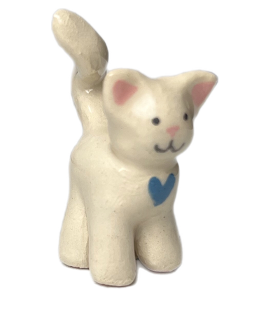 ceramic white cat