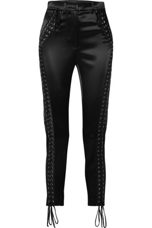 Dolce & Gabbana | Pantalon droit en satin à lacets | NET-A-PORTER.COM
