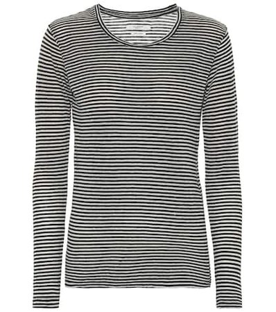 Kaaron striped cotton and linen top