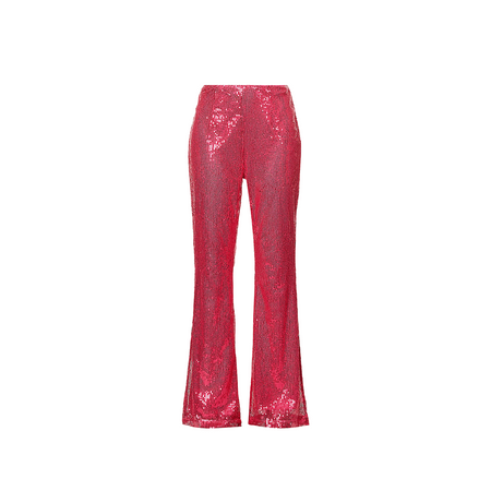 Savannah Pink Sequin Wide Leg Trouser | AMY LYNN | Wolf & Badger