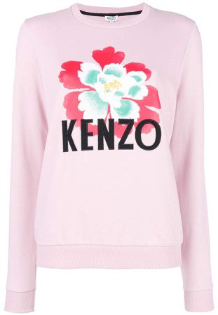 floral motif sweatshirt