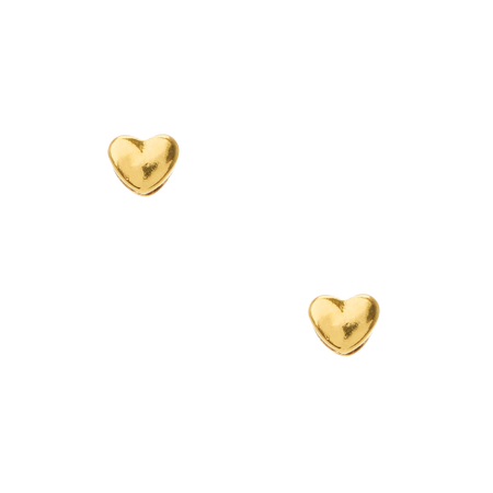 Claire's 18ct Gold Plated Heart Stud Earrings