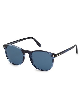 Shop Tom Ford Ansel 55MM Plastic Round Sunglasses | Saks Fifth Avenue