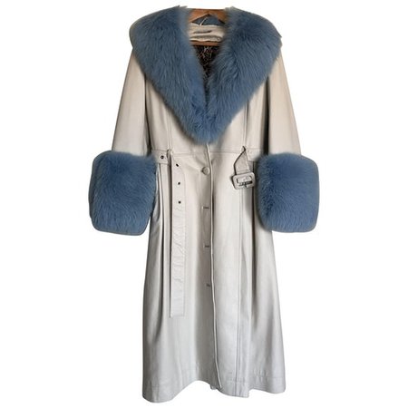 Leather coat Saks Potts White size 1 0-5 in Leather - 10714014