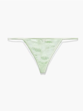 Strap Up Lace G-String in Green | SAVAGE X FENTY