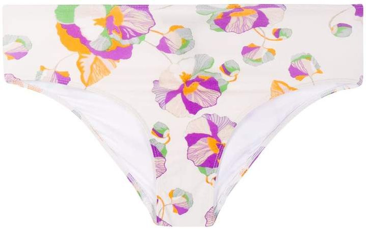 floral print stretch fit bikini bottoms