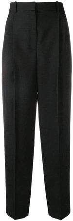 pleated high-rise trousers