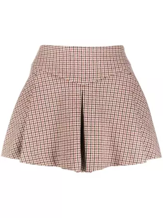 Maje check-pattern A-line Shorts - Farfetch