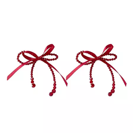 Coquette Red Bow Earrings | AESTHETIC QCCESSORIES – Boogzel Clothing