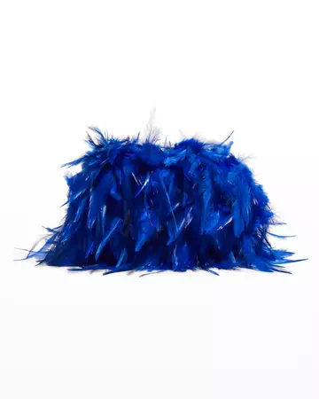 Serpui Charlotte Ostrich Feather Clutch Bag | Neiman Marcus