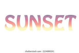 sunset word design - Google Search