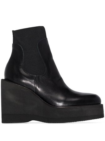 Shop black Sacai wedge 115mm ankle boots with Afterpay - Farfetch Australia