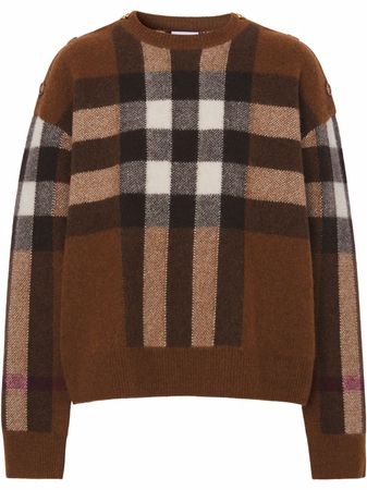 Burberry check wool-cashmere jumper
