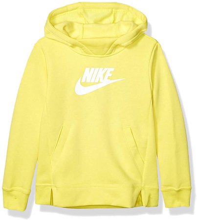 Amazon.com: Nike Girl's NSW Pullover Hoodie, Carbon Heather/White, Large: Clothing