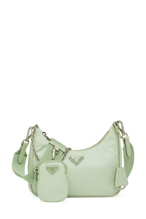 Светло-зеленая сумка Re-Edition 2005 Prada | Прада купить в интернет-магазине Aizel.ru