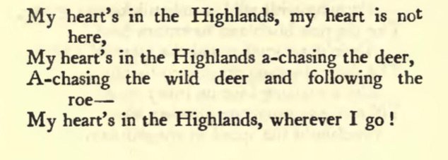 Robert Burns scottish highlands poem