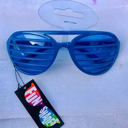 Blue Amscan Shutter Shades Sunglasses | Mercari