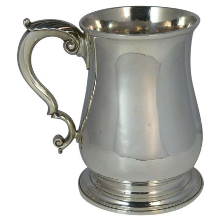 Large 1748 Georgian William Gould Plain Original Tankard Cup 13oz+ at 1stDibs