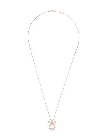 Browns X The Dan Life Rose Gold-Plated Taurus Crystal Necklace Ss20 | Farfetch.com