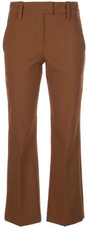 cropped flared-leg trousers