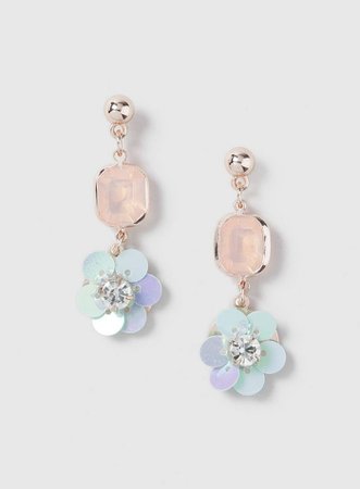 Multi Colour Flower Gem Drop Earrings | Dorothy Perkins