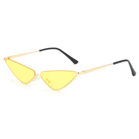 Retro Small Cat Eye Sunglasses For Women Brand Designer Metal Half Frame Shade Triangle Eyeglasses Vintage Cateye Sun Glasses|Women's Sunglasses| - AliExpress