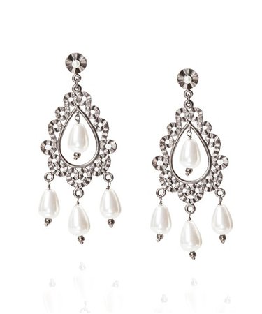 ANTONIA KARRA Rhodium Widad Shell Earrings < EARRINGS | aesthet.com