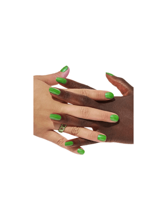 green nail polish manicures
