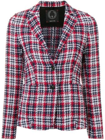 T Jacket plaid fitted blazer $266 - Shop SS19 Online - Fast Delivery, Price