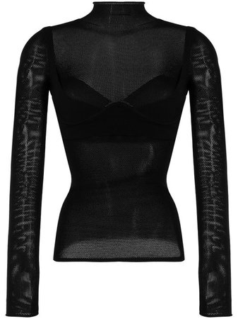 Dion Lee moulded mesh top - FARFETCH
