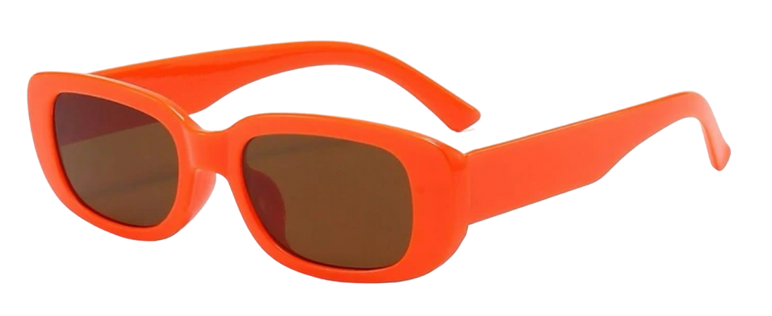 orange square glasses