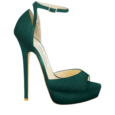 Pearl 145 Sandal In Emerald Suede 145mm High Heel