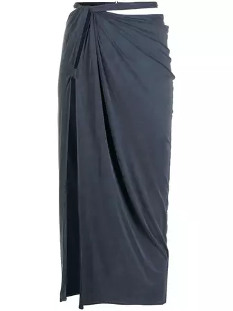 Jacquemus La jupe Espelho cut-out draped skirt