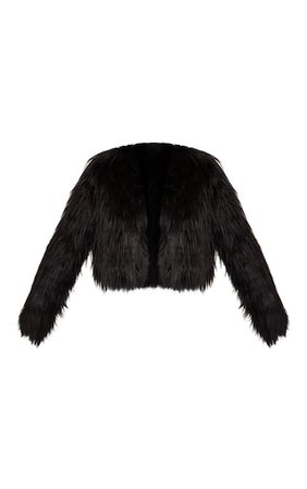 cropped black fur coat - Google Search