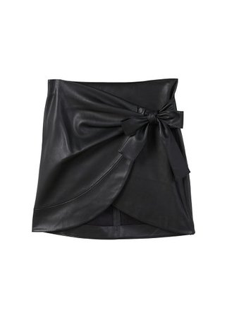 MANGO Bow wrap skirt