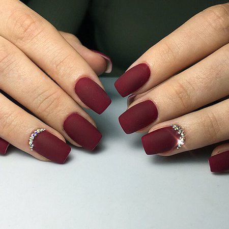 Maroon nails