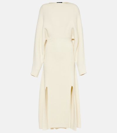 Boucle Wool Blend Midi Dress in White - Proenza Schouler | Mytheresa
