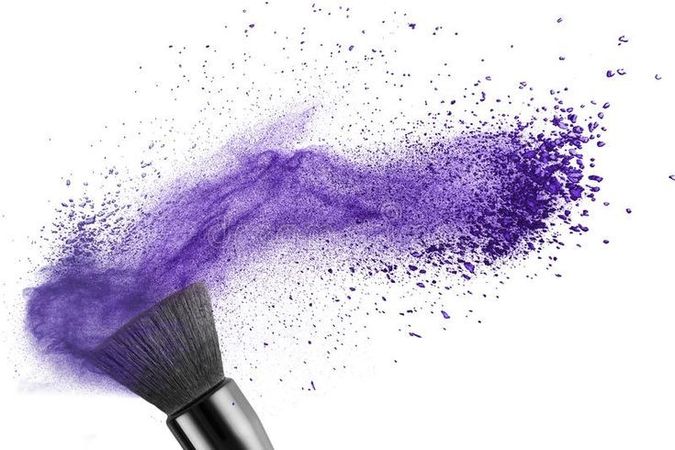 purple makeup brush