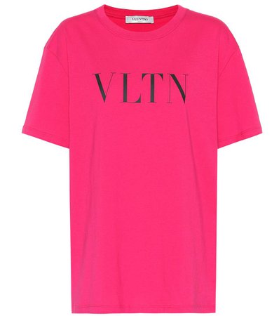 Valentino VLTN cotton T-shirt Disco Pink qvRK06