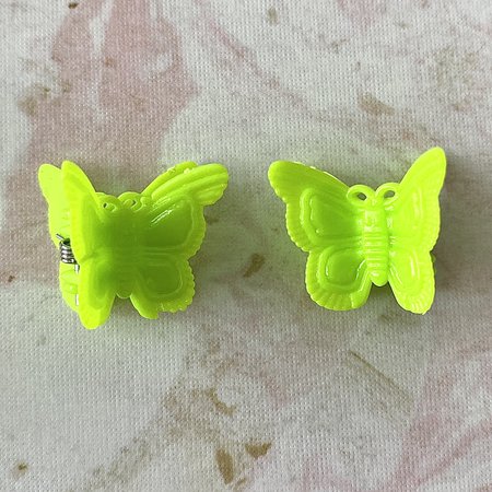 super cute y2k green butterfly hair clips🦋🦋 pair... - Depop