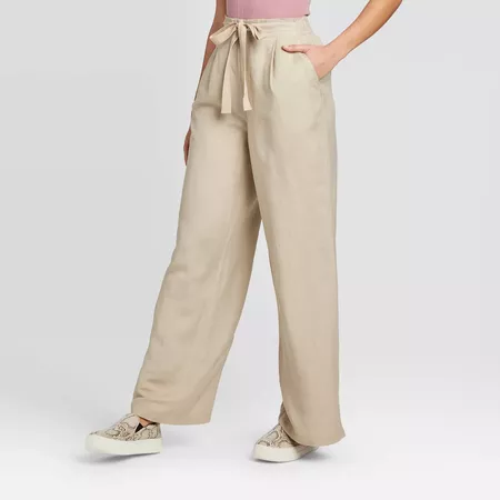 Women's Mid-Rise Wide Leg Pull-On Pants - A New Day™ : Target