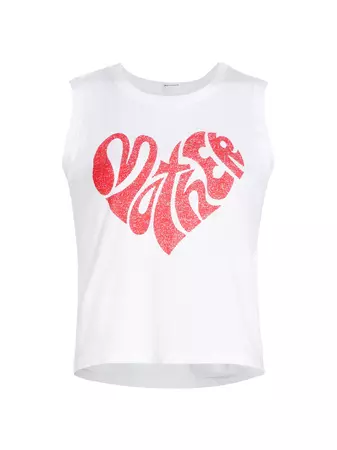 Shop Mother The Strong And The Silent Type Cotton Tank | Saks Fifth Avenue
