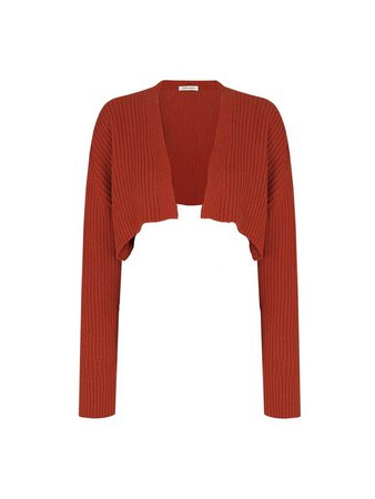 Bolero Knit Cardigan (Rust Orange) | W Concept