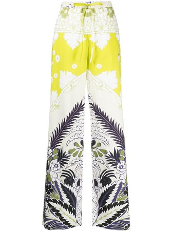 Valentino floral-print trousers