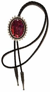 bolo tie with red gem