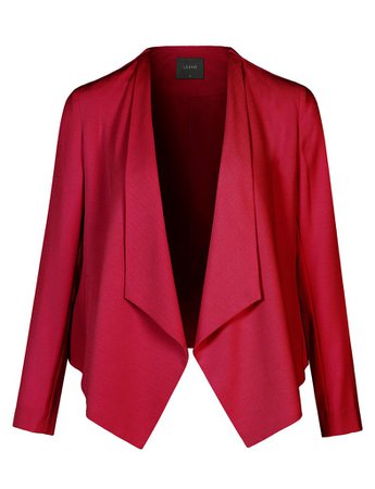 Casual Work Office Lightweight Open Front Long Sleeve Drape Blazer Jac | LE3NO red
