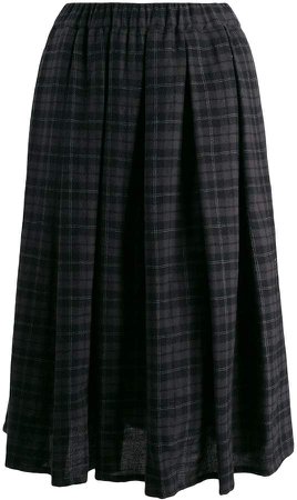 Apuntob pleated plaid skirt