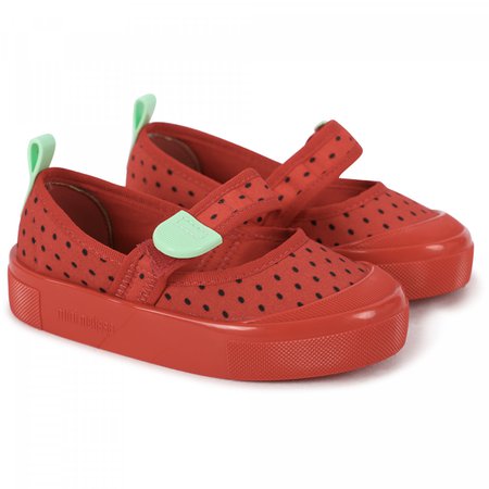 Mini Melissa Watermelon Design Sandals in Red - BAMBINIFASHION.COM